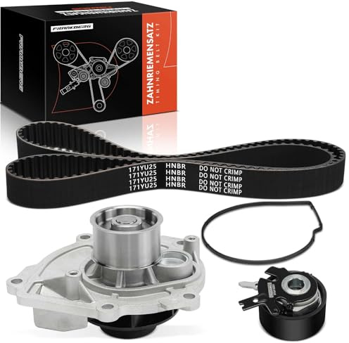Frankberg Kit de courroie de distribution, courroie de distribution, pompe | Compatible avec: Nitro Van KA, Nitro, Voyager MPV 404, Wrangler III JK, Grand Voyager V RT, Cherokee KK