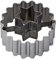 Zenker Ausstecher Linzer mit Stern, Edelstahl, Ø54x36mm, Rostfrei, Spülmaschinengeeignet, 2in1 Ausstecher für Weihnachtliche Motive und Linzer-Plätzchen, Silber mit Hochwertigem Laserlogo