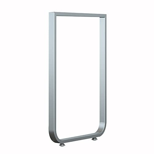 1 jeu de pieds de table réglables en fer forgé de style industriel et rustique, 72,4 cm, pour table à manger, table basse, bureau - Argenté