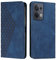 KOUYI Compatible avec Oppo Reno 8 5G Étui Portefeuille, Fentes pour Cartes à Rabat en Cuir synthétique PU, béquille à Fermeture magnétique, étuis antichocs (Bleu)