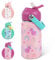 AMFUN Trinkflasche Kinder Edelstahl, 350ML Trinkflasche Kinder, Edelstahl Kinderflasche Auslaufsicher, Wasserflasche mit Strohhalm, Trinkflasche Kleinkind Thermosflasche für Schule - BPA Frei