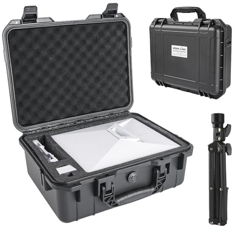 XTAR Starlink Mini Hard Case Set with Starlink Mini Tripod Stand,Waterproof Portable Carrying Case for Starlink Mini Dish and Accessories, Ideal for Travel and Camping