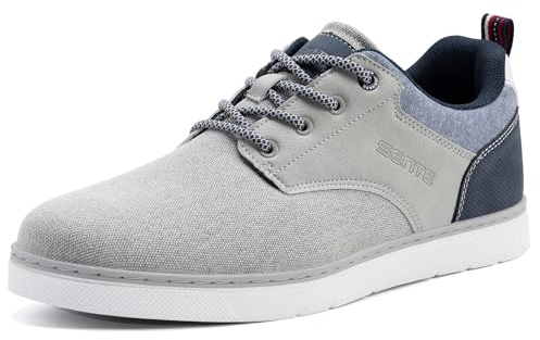 Pyrathon Zapatos Casuales Hombres Negocios Oxford Zapatillas,Gris28,43EU