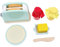 SUPVOX 1Juego Juguete de Cocina de Madera para Interactivo rol con Tostador y Accesorios para Fomentar Imaginación y Comunicación