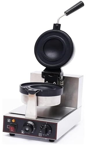 DUXMM Ice Cream Filling Burger Machine,Stainless Steel Round Hot Press Bread Machine,Commercial Hamburger Waffle Maker,Time & Temperature Control,Suitable for Home Kitchen