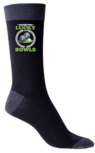 Print4U My Lucky Bowls Men's Black Socks Men's Crown Green Birthday Gift