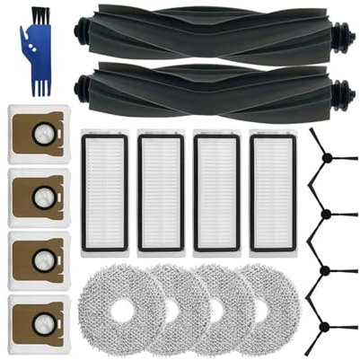 Compatibile con Dreame, L20 Ultra e robot aspirapolvere Mop, spazzola laterale principale, filtri HEPA, panno for mocio, accessori