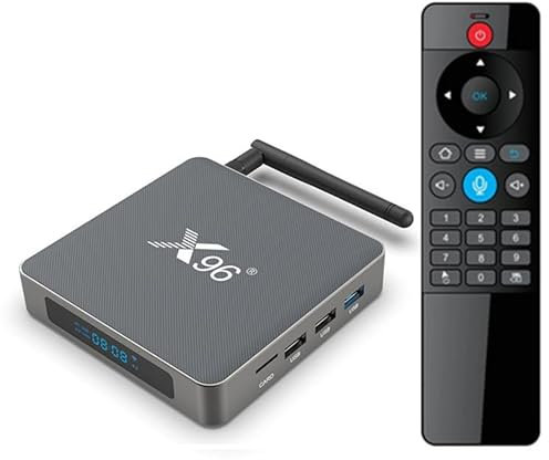 CHROX Android 14.0 TV Box 2025, X96 X6 Décodeur 100/1000M Ethernet Rk3566 CPU Smart Box 4K 8K WIFI6 H728 Octa-Core 2.4G 5.8G Double WiFi BT5.0 USB 3.0,8gb+64gb