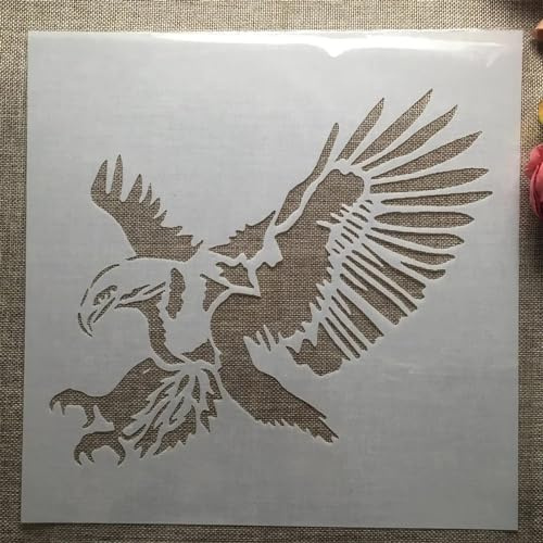 Stencils for Painting,30x30cm Eagle Raptor Reusable Stencils for Painting on Wood, Fabric, Walls, Furniture, Canvas, Home Decor Crafts