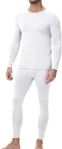 wirarpa Thermounterwäsche Herren Set Baumwolle Thermowäsche Set | Lange Unterhosen Herren, Leichtgewic Set, Weich Thermounterhemd Thermounterhose, Langarmes Unterhemd & Lange Unterhose