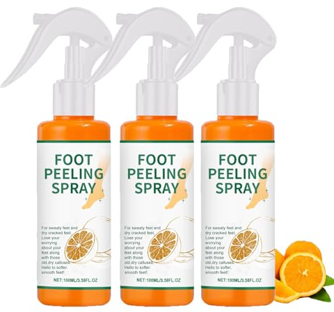 Foot Peeling Spray, Anti-Itching and Deodorizing, Foot Care Spray, for Hard Skin, Softening Rough & Dry for Feet, Hydrating and Nourishing, Callus Removal, Refreshing Deodorant (3pcs)