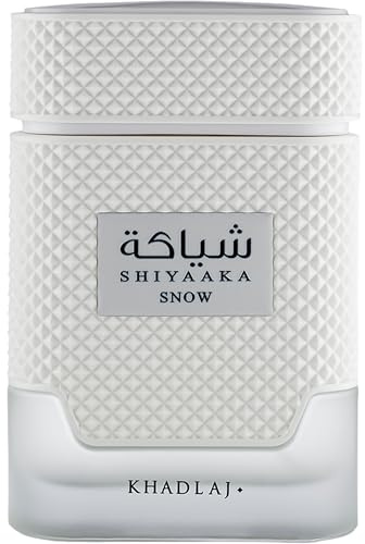 Khadlaj Perfumes Shiyaaka Snow Special Edition Eau de Parfum für Männer, 100 ml, frischer Zitrusduft und würzig mit Mandarine, Neroli, Vetiver