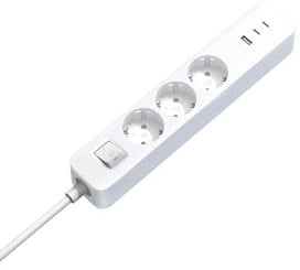 Xiaomi Power Strip - 3-Fach Steckdosenleiste mit zusätzlich 2X 20W USB-C & 1x 18W USB-A, Feuerresistentes Material und Anti-Rutsch-Oberfläche