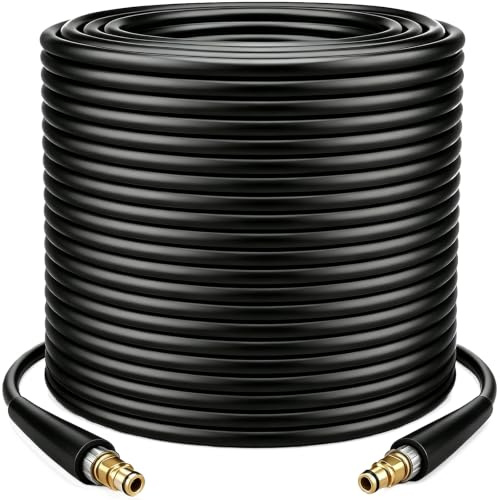 25M Karcher K Series Pressure Washer Hose Extension,High Power Jet Replacement Water Clean Pipe Karcher K Series Pressure Washer K2 K3 K4 K5 K6 K7,Click Plug Quick Connector,40MPa(5800 PSI),MAX.60℃