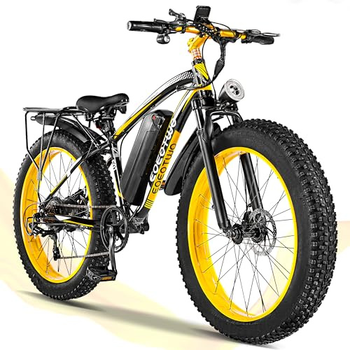 EOEOTWO Electric Bike for Adults, 26 Fat Tire Ebikes, 48V 15Ah
