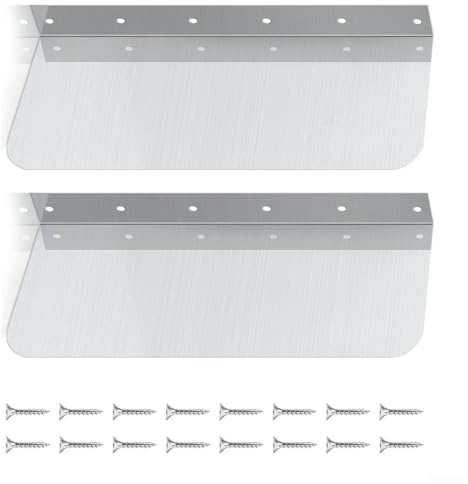 Stainless Steel Splashback for Sinks, 2 Pcs with Screws, Essential for Keeping Your Kitchen and Bathroom Clean (Small)