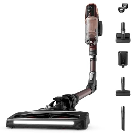 Rowenta X-Pert 6.80 Flex, Aspiradora Escoba Sin Cable, Burdeos | Autonomía hasta 60 Minutos, Con Luces LED, Limpieza 4 en 1, Ligera, Smart Control Display, Modelo Animal Flex, RH6493