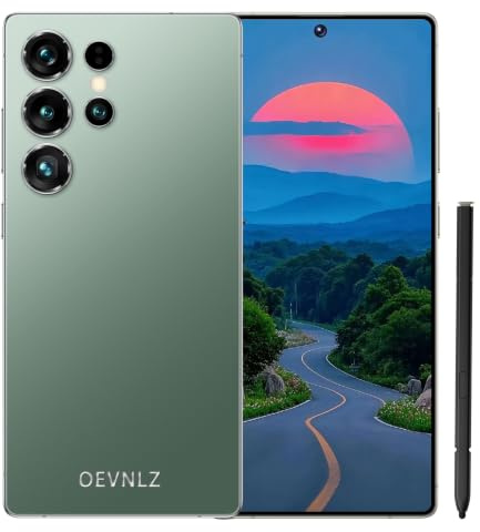 OEVNLZ A25 Ultra Handy, 7,3 Display, 8GB+256GB, Dual SIM + TF (128GB erweiterbar), Dual-Kamera, ohne Vertrag, für Anfänger – Grün