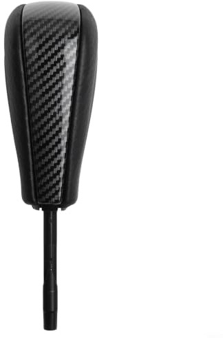 ABS Core Leder Außen Automatischer Schaltknauf entworfen für BMW für E39 E46 E53 E60 E61 E87 E90 E92 Fahrzeuge 2005 bis 2013 (58 mm Faser)