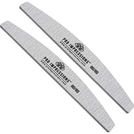 80/80 Grit Premium Half Moon Files Proimpressions (Twin Pack)