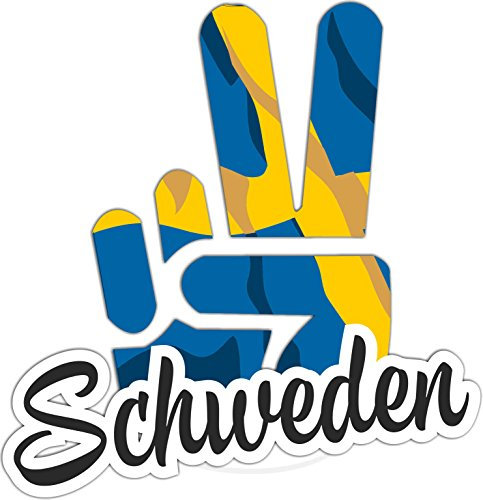 INDIGOS UG - Aufkleber - Autoaufkleber - Sticker - Schweden - Victory - Sieg - Heckscheibe, Kofferraum - 10x8cm