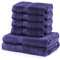 DecoKing 6er Set Baumwolle Qualität 525g/m² 4 Handtücher 50x100 cm und 2 Badetücher 70x140 cm violett saugfähig Marina