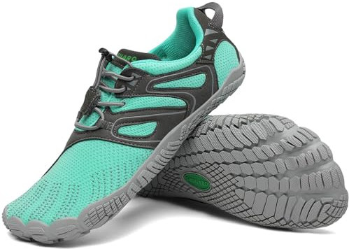 SAGUARO Barfußschuhe Damen Barfussschuhe Herren Outdoor Zehenschuhe Barefoot Shoes Mit Zero-Drop Solhe, Vitality IV - Barfußschuhe St.6 Blau/N,Gr.42