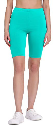 Bellivalini Kurze Leggings Damen aus Viskose Bequeme und atmungsaktiv Leggings Kurz für Sommer BLV50-149 (Minze, 4XL)
