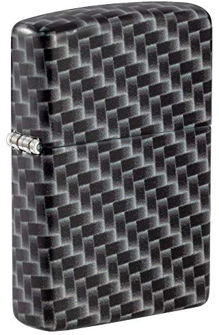 Zippo - Windproof Lighter, Carbon Fibre, 540° Colour Image, Refillable, Reusable, Windproof Design, Gift Box, Made in the USA