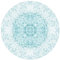 Runde Tapete selbstklebend Mandala Aquarell Ornament türkis 100x100cm
