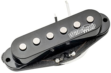 Wilkinson Série M High Output Alnico 5 Strat Micro Simple Bobinage Chevalet Pickup pour Guitare électrique Stratocaster, Noir