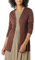 Amazon Essentials Damen Leichte Strickjacke ohne Knöpfe (in Übergröße erhältlich), Dunkles Kastanienbraun Meliert, XL
