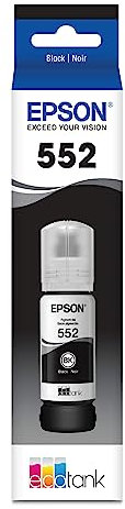 Epson 552 EcoTank Ink Ultrahohe Kapazität Flasche Schwarz (T552020-S) funktioniert mit EcoTank Photo ET-8500, ET-8550