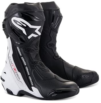 Alpinestars Supertech R Vented Stivali moto, nero/bianco, 41