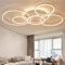COCOL LED Deckenlampe Kreative Ring Deckenleuchte Dimmbar Mit Fernbedienung Deckenlicht Acryl Aluminium Schlafzimmer Wohnzimmer Halle 3000K-6500K Beleuchtung Dekorative Lampe,Weiß