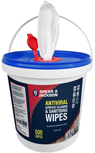 Spear and Jackson - 500 Multi Surface Cleaning Wipes - Wet Wipes - Kills Germs - Home and GardenUse