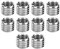 10 insertos de rosca macho hembra tuerca de reducción de acero inoxidable, herramienta de reparación de hardware interior, M6 x 1,0 exterior, M8 x 1,25 mm, 6 mm, reparación de alambre