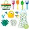XINNIAN Kit Jardineria Niños,Herramientas de Jardín para Niños 18 Piezas,Herramientas de Juego para el Jardín Playa Niños con Regadera,Rastrillo,Pala Juegos Exterior por Niños