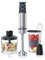 Arendo - Stabmixer Edelstahl 1500 Watt Set - Pürierstab - stufenlose Geschwindigkeit - Turbotaste – 4-flügeliges Messer - 800 ml Messbecher – Schneebesen
