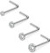 20G 1.5mm 2mm 2.5mm 3mm 3.5mm 4mm Nose Rings, 4-12Pcs Clear Diamond CZ Nose Studs Nose Piercings Jewellery
