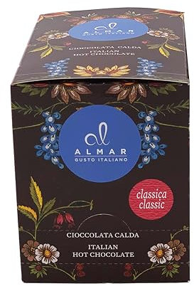Almar Cioccolata Calda Monoporzione, Bustine Preparato Cioccolata Calda, Cioccolata Calda Senza Glutine, Lattosio, Conservanti, 100% Made in Italy, 15 Buste da 30 grammi - 17 GUSTI - CLASSICA