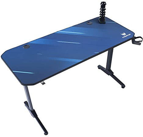 Acer Predator gaming desk - (55 Inch carbon fibre top, full-surface mouse pad, headphone stand, cup holder, integrated cable management)