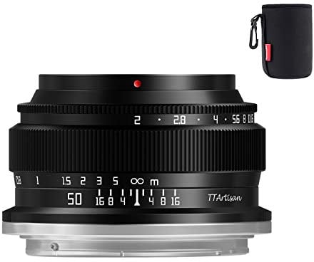 TTartisan 50mm F2 obiettivo full frame con messa a fuoco manuale, compatibile con fotocamere Sony E-mount A7 A7II A7III A7R A7RII A7RIII A7RIV A7S A7SII A7SIII A9 A6400 A6000 A6600 A6100 A6500 A6300
