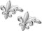 Boutons de Manchette Fleur de Lys | Bouton de Manchette Classique et Elégant | Cadeau Chemise de Mariage pour Homme | Accessoires Hommes Design | Manches Mousquetaire Française Luxe Argenté