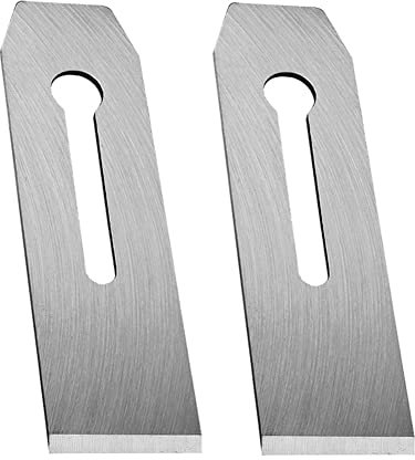 TorSor Lot de 2 lames de rechange pour rabot manuel de 5,1 cm de large - Lames de fer de 51 mm de large - Pour menuiserie - Outil de menuiserie n° 4 et n° 5