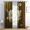 TAKUAN Blume Vorhänge Verdunklung svorhänge mit Muster Luxus, Vorhang Blickdicht mit Ösen Gardinen Wohnzimmer Schlafzimmer Kinderzimmer Dekoration 2er Set-260 x 140 (H X B)