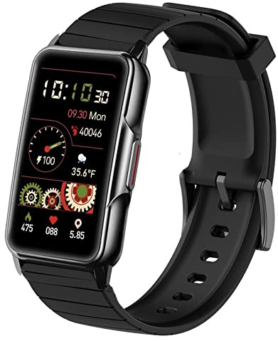 Blueshaweu Armband Kompatibel Für Kesasohe/Findtime/ECOSOON H80 Smartwatch 1,47 Zoll, Classic Sport Silikon Ersatz Uhrenarmband Für H80 Smartwatch