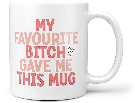 TeHe Gifts - My Favourite Bitch Gave Me This Funny Novelty 10oz Gift Mug