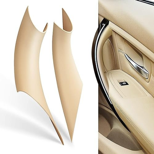 HommyFine Türgriff Innen Schale Kompatibel mit BMW 3er 4er F30/F31/F34/F80 320i,328i,330i,335i & F32/F33/F36 428i,435i, Türgriff Schalen Abdeckungen (Beige)