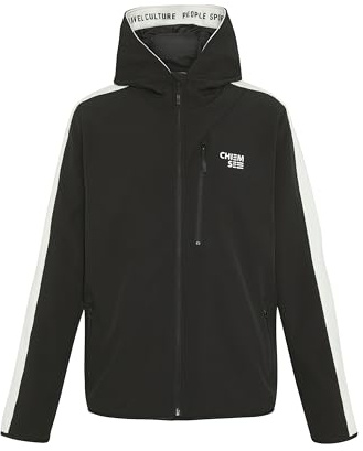 Chiemsee Softshell-Jacke mit Blockstreifen und Retro-Patch